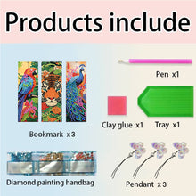 Load image into Gallery viewer, 3Pcs Special Shaped Animals DIY Diamond Painting Bookmark Making Kit Decoration