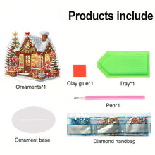 Load image into Gallery viewer, Acrylic Special Shaped Christmas Snow House Diamond Painting Desktop Decoration