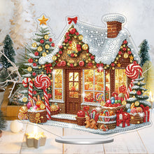 Load image into Gallery viewer, Acrylic Special Shaped Christmas Snow House Diamond Painting Desktop Decoration