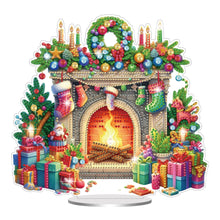 Load image into Gallery viewer, Acrylic Special Shaped Christmas Fireplace Diamond Painting Desktop Decorations