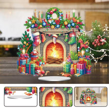 Load image into Gallery viewer, Acrylic Special Shaped Christmas Fireplace Diamond Painting Desktop Decorations