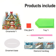 Load image into Gallery viewer, Acrylic Special Shaped Christmas Dog House Diamond Painting Desktop Decorations