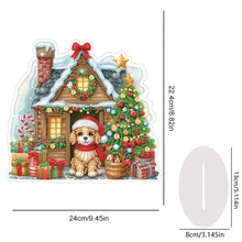 Load image into Gallery viewer, Acrylic Special Shaped Christmas Dog House Diamond Painting Desktop Decorations