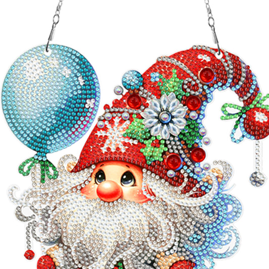 3Pcs Acrylic Christmas Gnome 5D DIY Diamond Painting Dots Pendant for Art Crafts