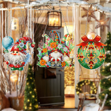 Load image into Gallery viewer, 3Pcs Acrylic Christmas Gnome 5D DIY Diamond Painting Dots Pendant for Art Crafts