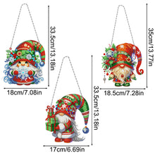 Load image into Gallery viewer, 3Pcs Acrylic Christmas Gnome 5D DIY Diamond Painting Dots Pendant for Art Crafts