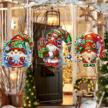 Load image into Gallery viewer, 3Pcs Acrylic Christmas Gnome 5D DIY Diamond Painting Dots Pendant for Art Crafts