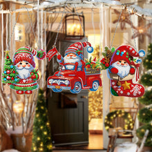 Load image into Gallery viewer, 3Pcs Acrylic Christmas Gnome 5D DIY Diamond Painting Dots Pendant for Art Crafts