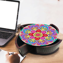 Load image into Gallery viewer, Wooden Mandala Diamond Painting DIY Jewellery Box Diamond Art Bracelet Organizer