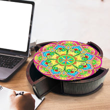 Load image into Gallery viewer, Wooden Mandala Diamond Painting DIY Jewellery Box Diamond Art Bracelet Organizer