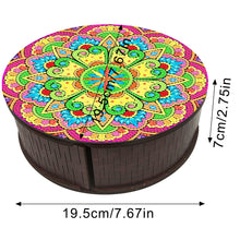Load image into Gallery viewer, Wooden Mandala Diamond Painting DIY Jewellery Box Diamond Art Bracelet Organizer