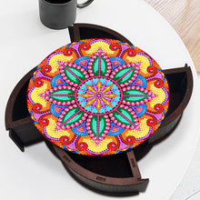 Load image into Gallery viewer, Wooden Mandala Diamond Painting DIY Jewellery Box Diamond Art Bracelet Organizer