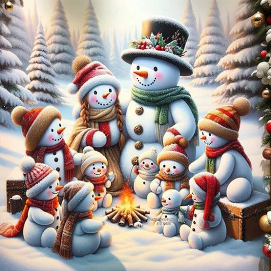 Diamond Painting - Full Square - Christmas snowman (40*40CM)