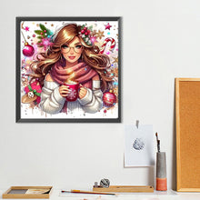 Load image into Gallery viewer, Diamond Painting - Full Round - Coffee girl (40*40CM)