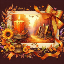 Load image into Gallery viewer, 4pcs Round Diamond Painting Set - Autumn candles (40*40CM)
