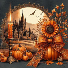 Load image into Gallery viewer, 4pcs Round Diamond Painting Set - Autumn candles (40*40CM)