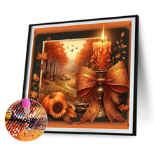 Load image into Gallery viewer, 4pcs Round Diamond Painting Set - Autumn candles (40*40CM)