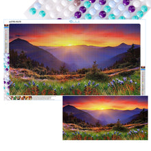 Load image into Gallery viewer, 2pcs Round Diamond Painting Set - Outdoor scenery (70*40CM)