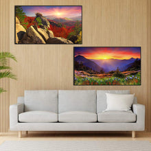 Load image into Gallery viewer, 2pcs Round Diamond Painting Set - Outdoor scenery (70*40CM)