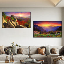 Load image into Gallery viewer, 2pcs Round Diamond Painting Set - Outdoor scenery (70*40CM)