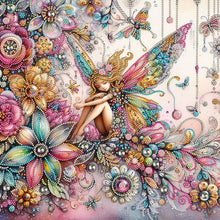 Load image into Gallery viewer, Diamond Painting - Partial Special Shaped - Flower fairy (40*40CM)