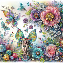 Load image into Gallery viewer, Diamond Painting - Partial Special Shaped - Flower fairy (40*40CM)