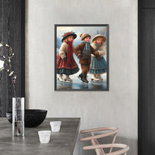 Load image into Gallery viewer, AB Diamond Painting - Full Round - Skating kids (40*50CM)