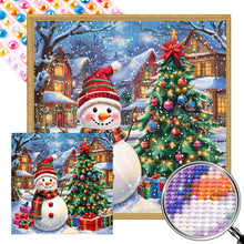 Load image into Gallery viewer, AB Diamond Painting - Full Round - Christmas snowman Christmas tree (40*40CM)