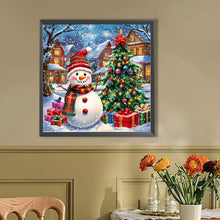 Load image into Gallery viewer, AB Diamond Painting - Full Round - Christmas snowman Christmas tree (40*40CM)