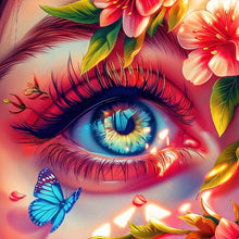 Load image into Gallery viewer, AB Diamond Painting - Full Round - Flower and butterfly eyes (40*40CM)