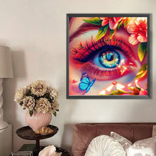 Load image into Gallery viewer, AB Diamond Painting - Full Round - Flower and butterfly eyes (40*40CM)