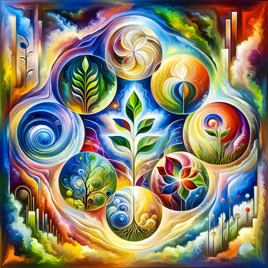 AB Diamond Painting - Full Round - Life leaves (40*40CM)