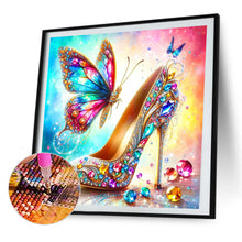Load image into Gallery viewer, AB Diamond Painting - Full Round - Butterfly crystal leaf shoes (40*40CM)