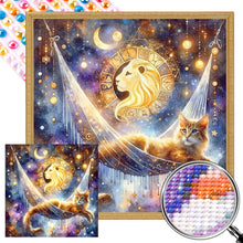 Load image into Gallery viewer, AB Diamond Painting - Full Round - Leo and cat (40*40CM)