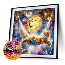 Load image into Gallery viewer, AB Diamond Painting - Full Round - Leo and cat (40*40CM)