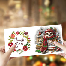 Load image into Gallery viewer, 6Pcs Christmas Special Shape Owl Diamond Painting Greeting Card for Friends