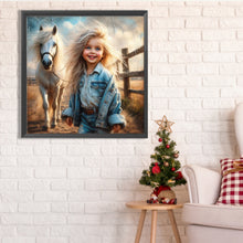 Load image into Gallery viewer, Diamond Painting - Full Square - Girl with horse (30*30CM)