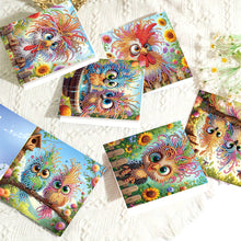 Load image into Gallery viewer, 8Pcs Humorous Bird Diamond Painting Greeting Card Diamond Drawing Card for Kids