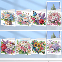 Load image into Gallery viewer, 8Pcs Butterfly Diamond Painting Greeting Card Diamond Drawing Card for Friends