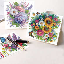 Load image into Gallery viewer, 8Pcs Butterfly Diamond Painting Greeting Card Diamond Drawing Card for Friends