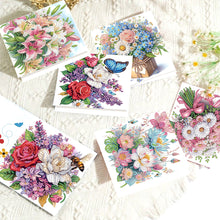 Load image into Gallery viewer, 8Pcs Butterfly Diamond Painting Greeting Card Diamond Drawing Card for Friends