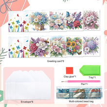 Load image into Gallery viewer, 8Pcs Butterfly Diamond Painting Greeting Card Diamond Drawing Card for Friends