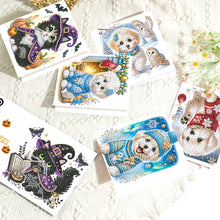 Load image into Gallery viewer, 8Pcs Christmas Diamond Painting Greeting Card Diamond Drawing Card for Friends
