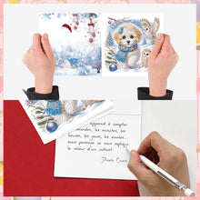 Load image into Gallery viewer, 8Pcs Christmas Diamond Painting Greeting Card Diamond Drawing Card for Friends