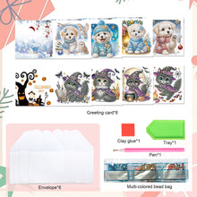 Load image into Gallery viewer, 8Pcs Christmas Diamond Painting Greeting Card Diamond Drawing Card for Friends