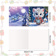 Load image into Gallery viewer, 8Pcs Winter Atmosphere Diamond Painting Greeting Card Diamond Drawing Card