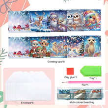 Load image into Gallery viewer, 8Pcs Christmas Diamond Painting Greeting Card Diamond Drawing Card for Friends