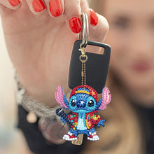 Load image into Gallery viewer, 6Pcs Double Sided Christmas Mickey Minnie Diamond Art Keyring for Party Supplies