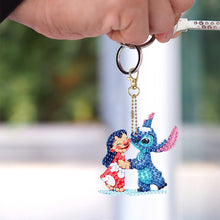 Load image into Gallery viewer, 6Pcs Double Sided Christmas Mickey Minnie Diamond Art Keyring for Party Supplies