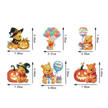 Load image into Gallery viewer, 6Pcs Double Sided Christmas Mickey Minnie Diamond Art Keyring for Party Supplies